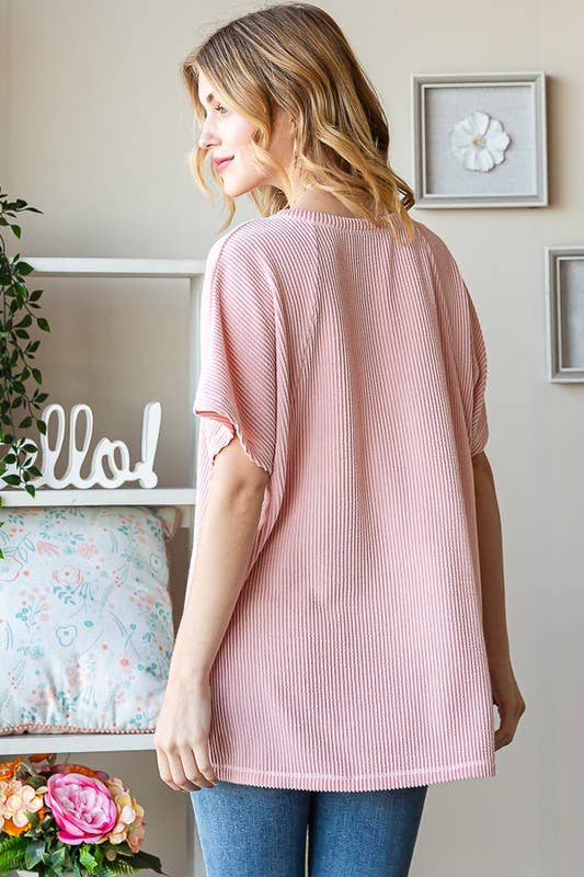 URBAN RIBBED TOP: LAVENDER