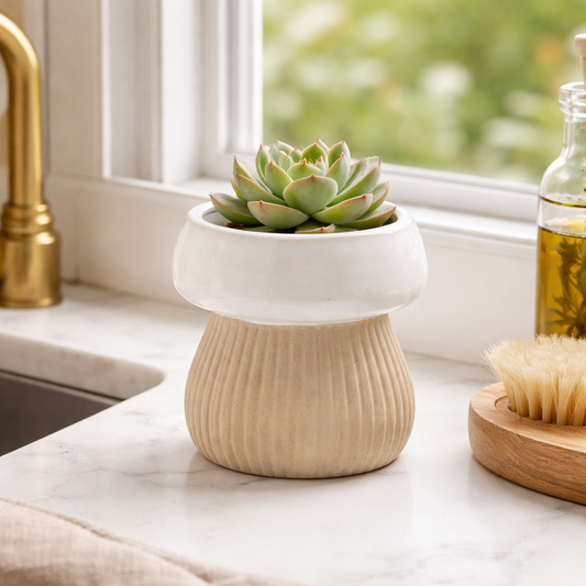 Mini Mushroom Design Vase - Neutral