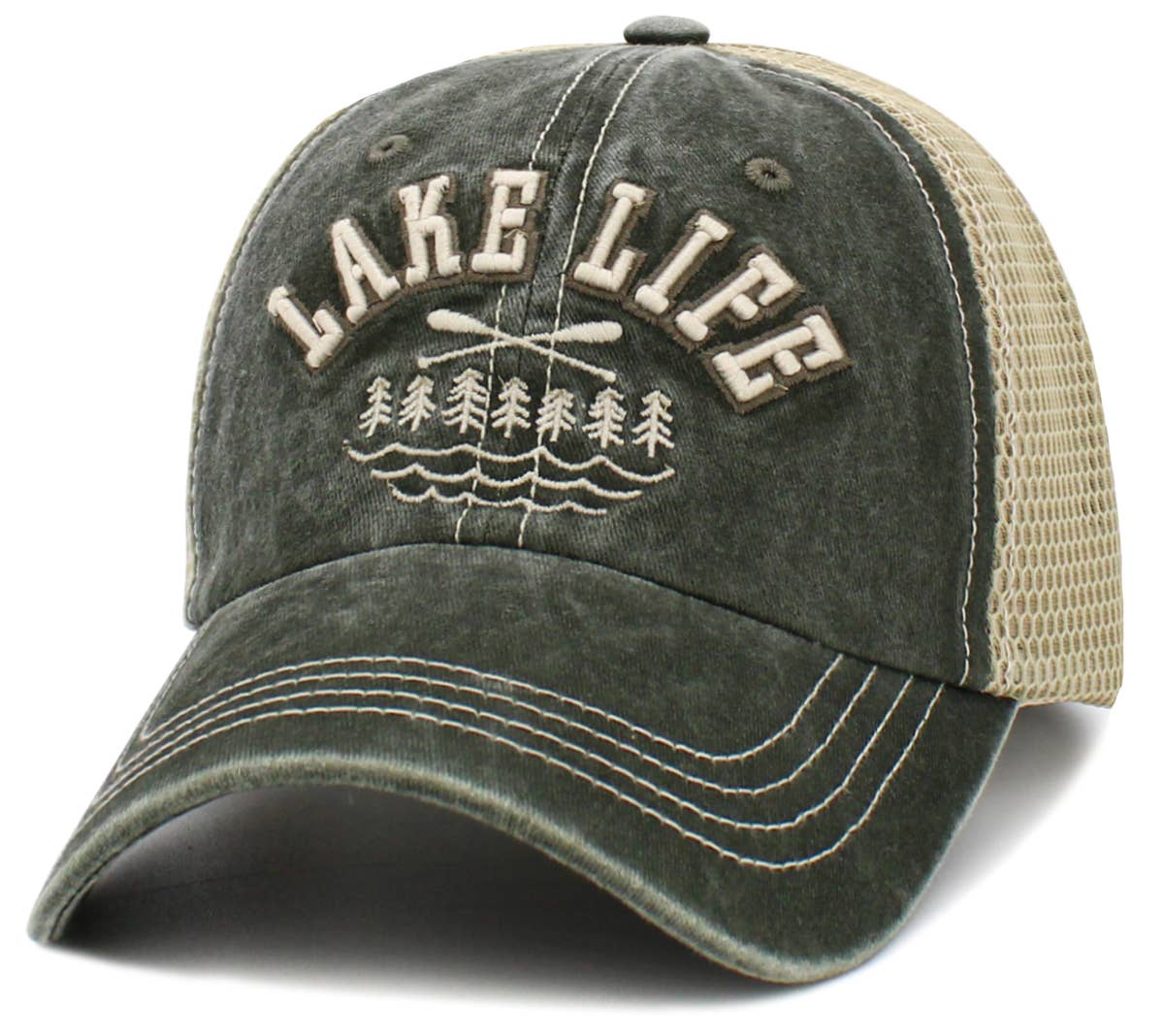 Lake Life Vintage Ballcap: BLUE