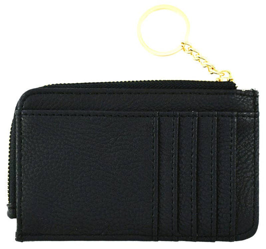 Small But Big Faux Leather Card Holder Wallet: Black