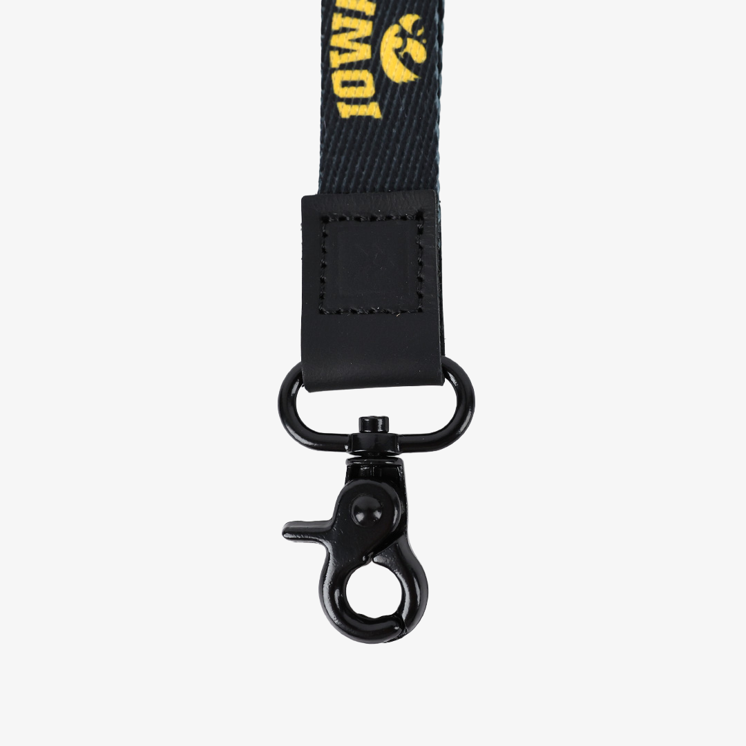University of Iowa Black - Neck Lanyard: Multi-Color
