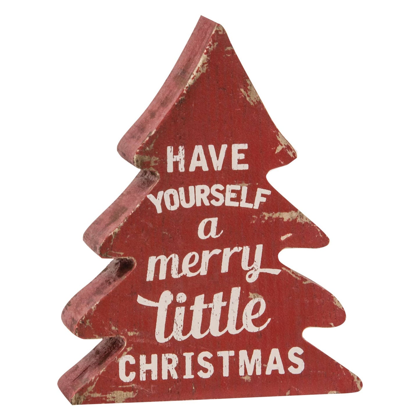 Most Wonderful Time of Year Distressed Wooden Trees