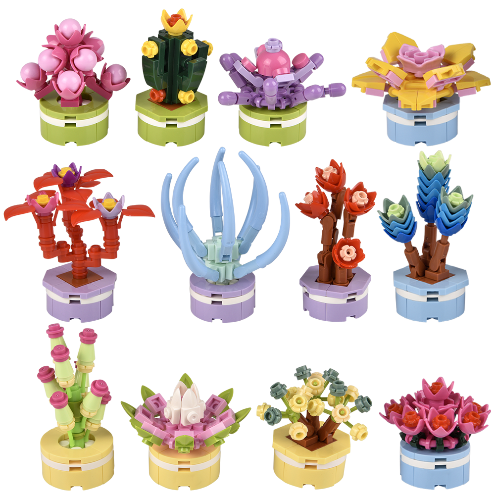 2.5" BUILDING BLOCK FLOWERS