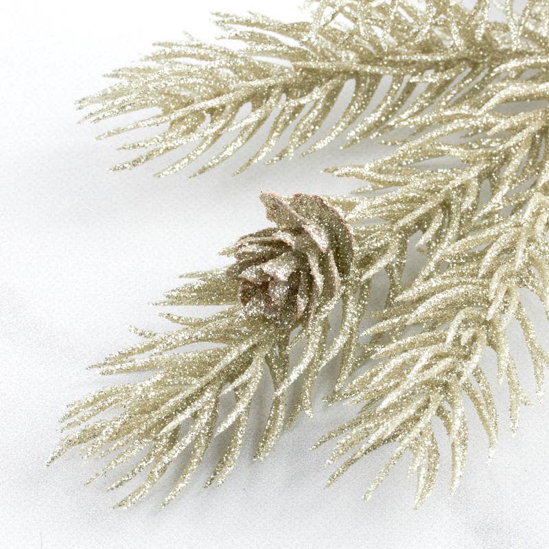 11-1/2" Champagne Glittered Artificial Angel Pine