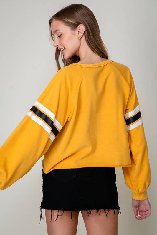 Game Day Football Mineral Wash Top