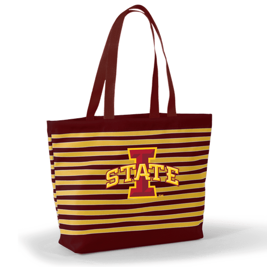 New! Iowa State Tatum Tote Wavy Striped Tote by Desden: Default Value