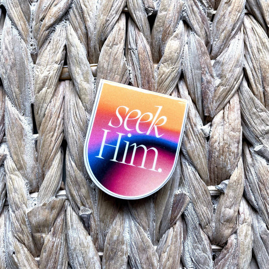Seek Him Sunset God Faith Set | Magnetic Bookmark: Gloss / Seek Him sunset