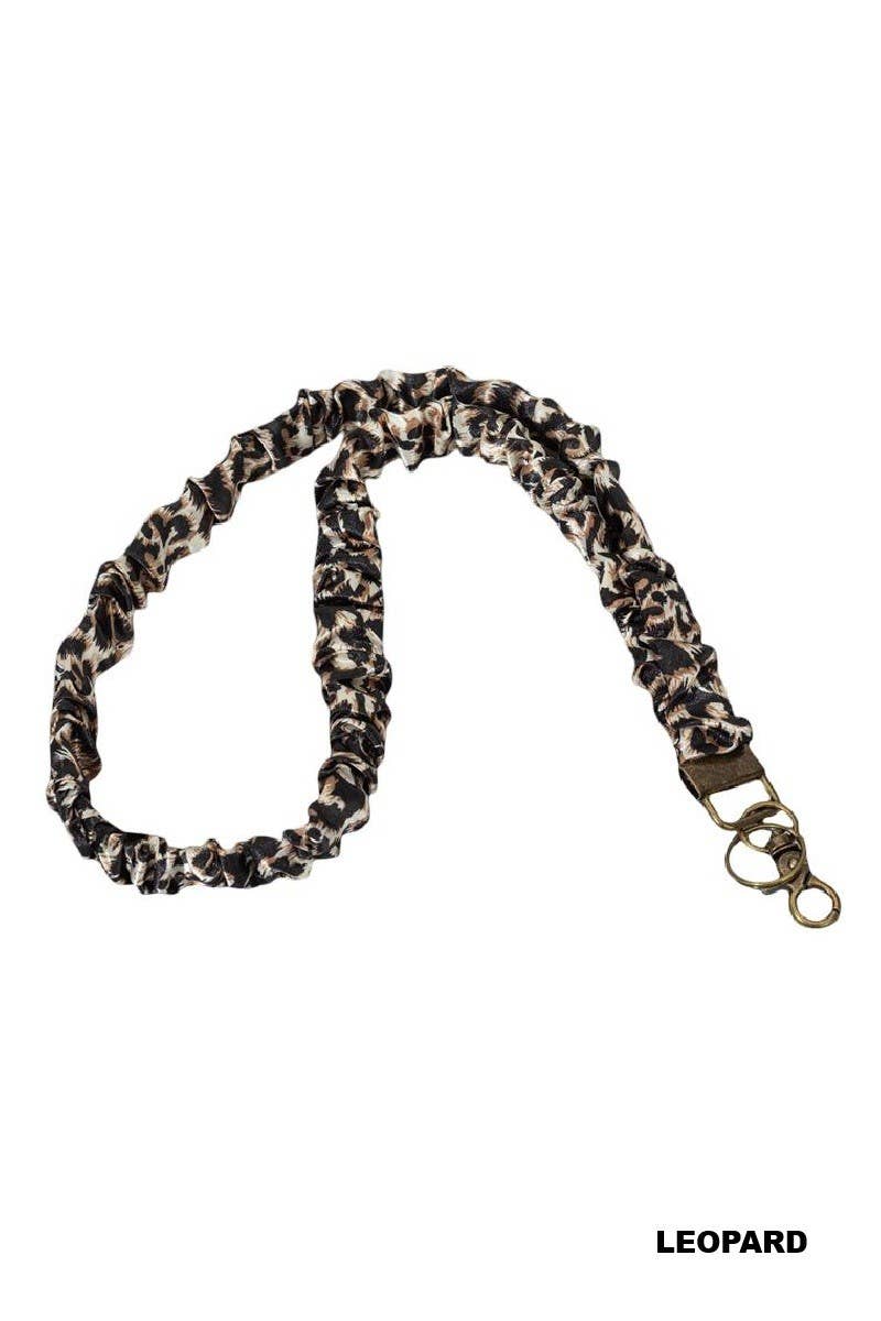 Trendy Scrunchie Lanyard: CHECKERED BLACK