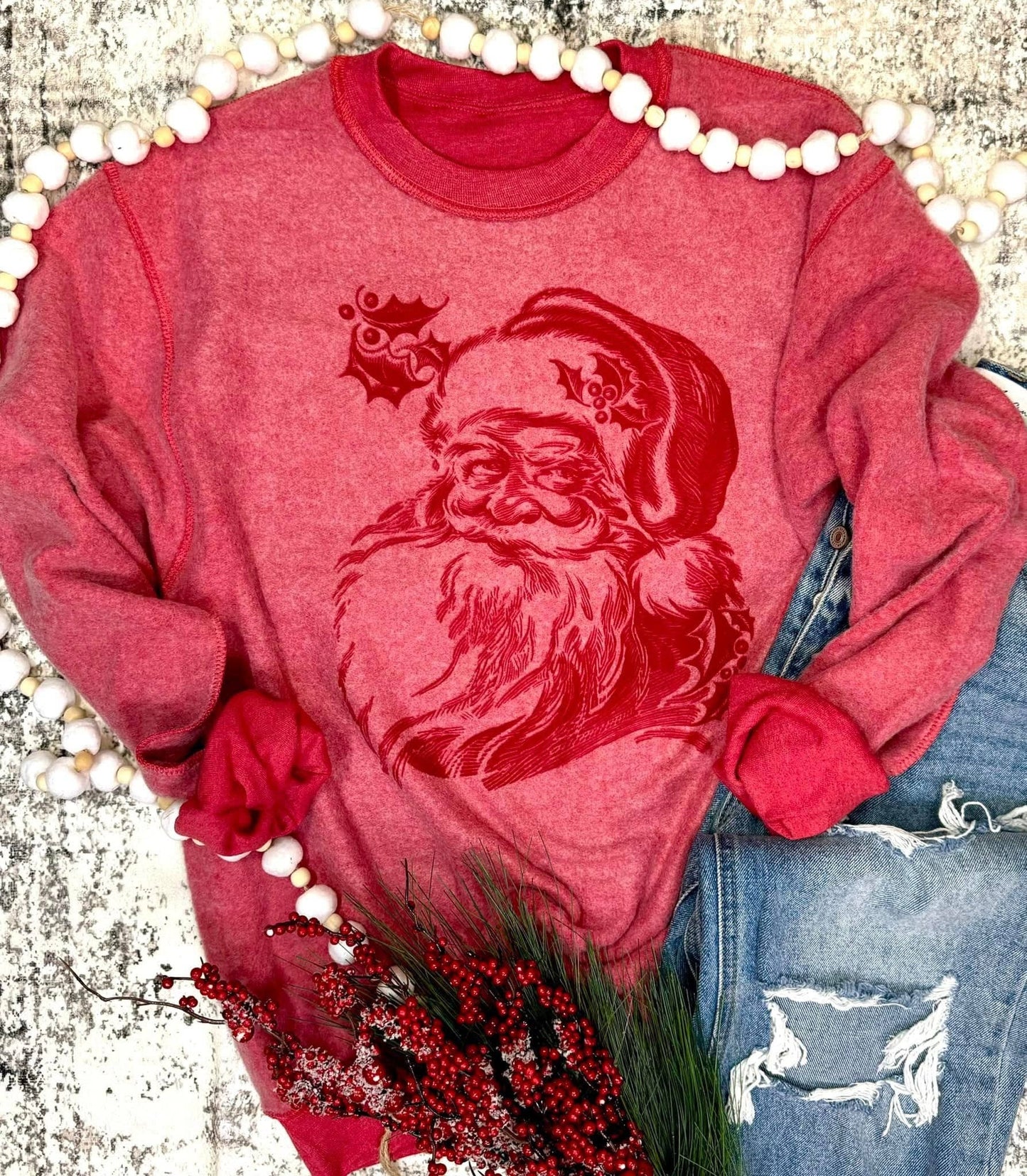 Inside out Christmas Sweatshirts: Santa