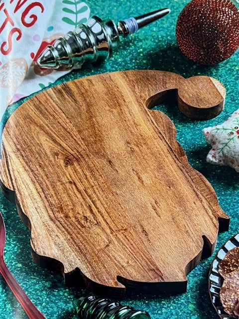 Gourmet Charcuterie Serving Board Shaped as Santa Face