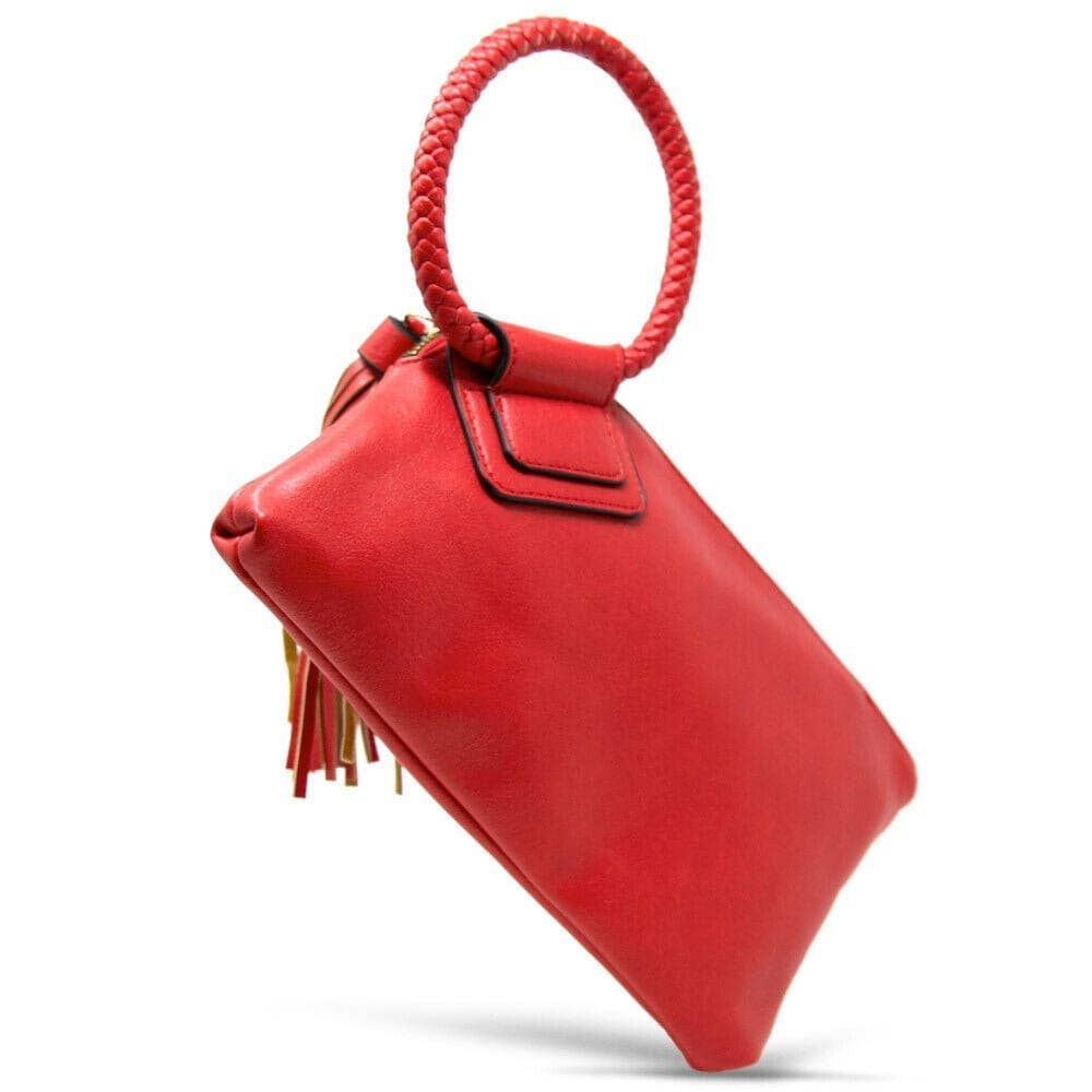 JYM0346 Soft Vegan Leather Wristlet/Clutch: Tan