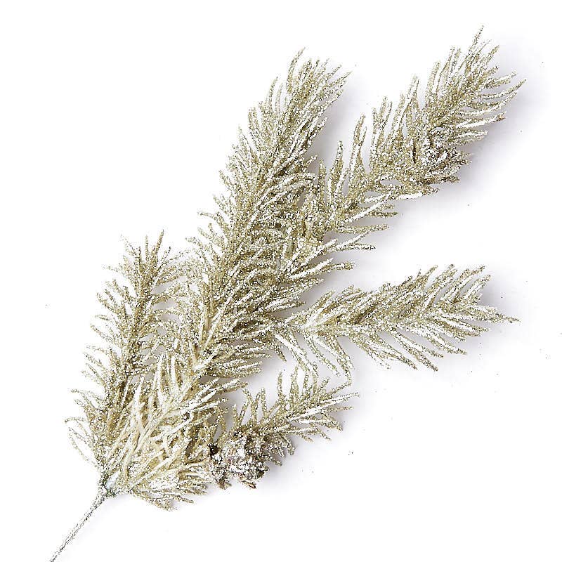 11-1/2" Champagne Glittered Artificial Angel Pine