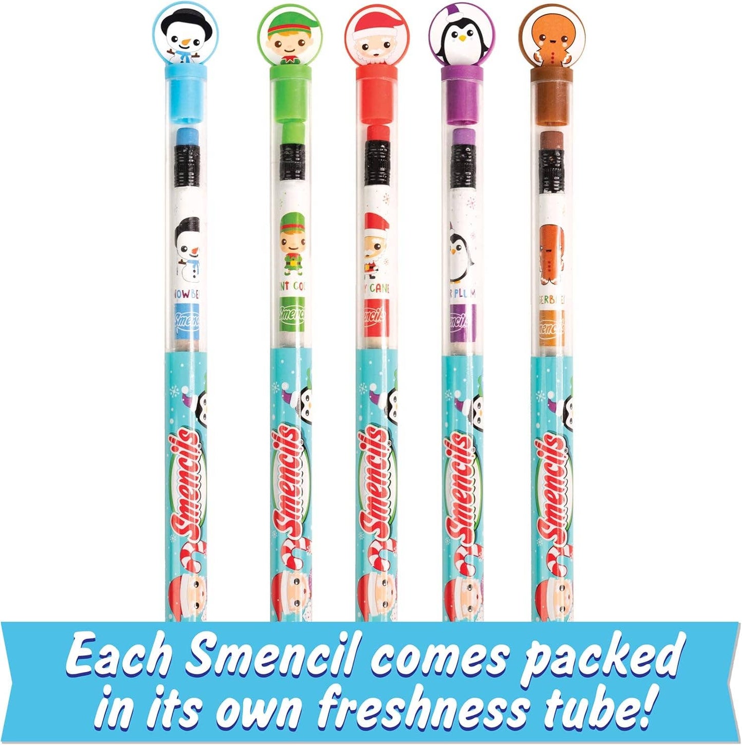 Holiday Smencils Cylinder - Scented Pencils - 50 Count