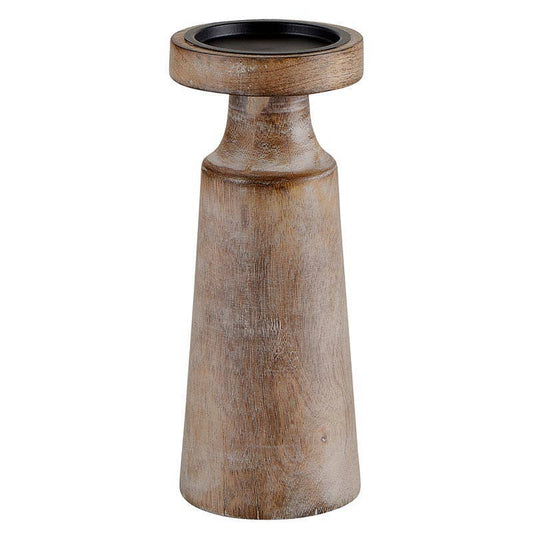 Mango Wooden Candle Holder Lrg