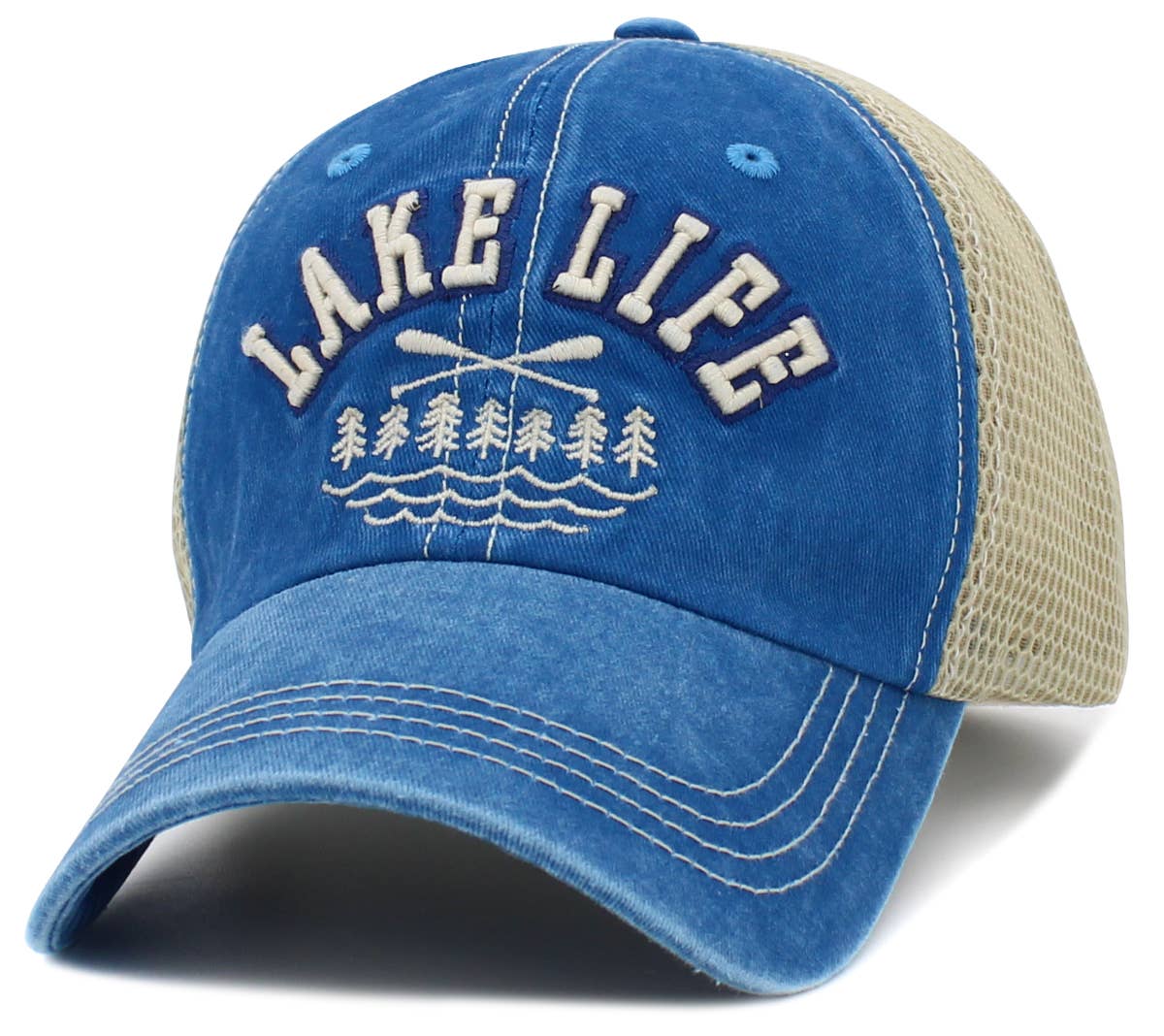 Lake Life Vintage Ballcap: BLUE