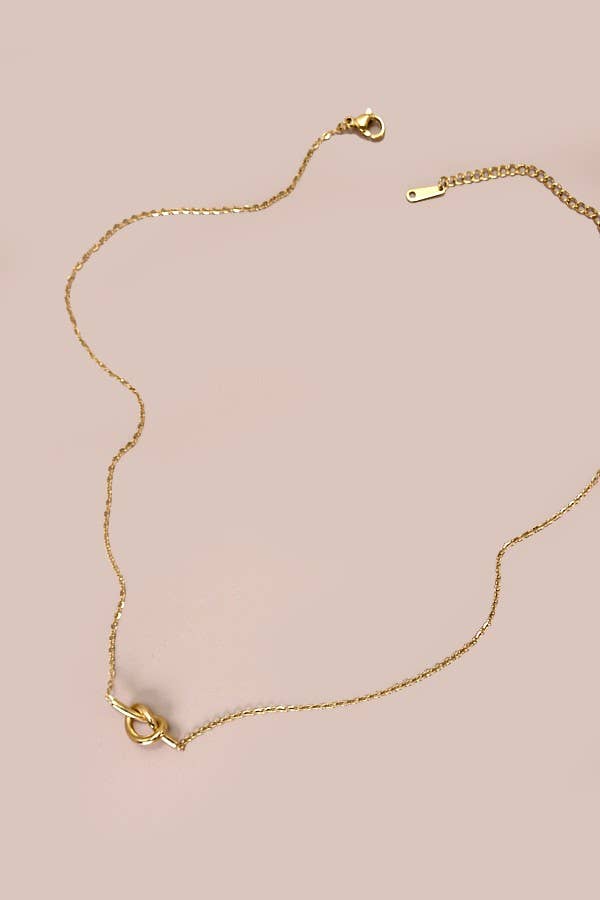 KNOTTED NECKLACE | 40NK337: Gold