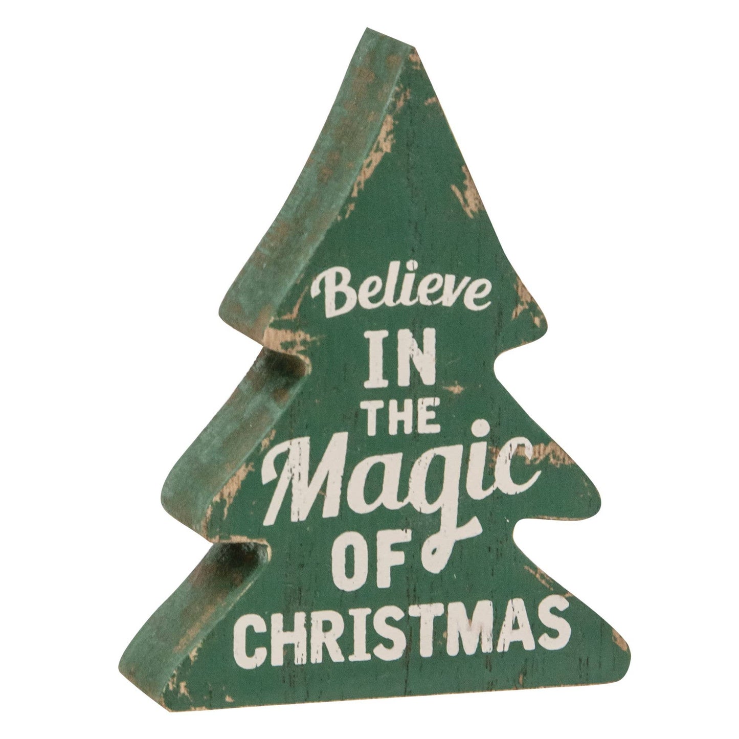 Most Wonderful Time of Year Distressed Wooden Trees