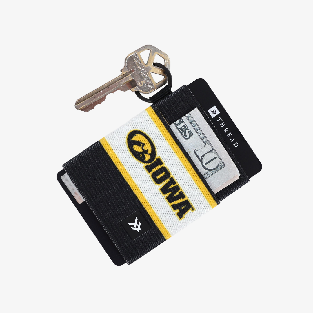 University of Iowa Stripes - Elastic Wallet: Multi-Color