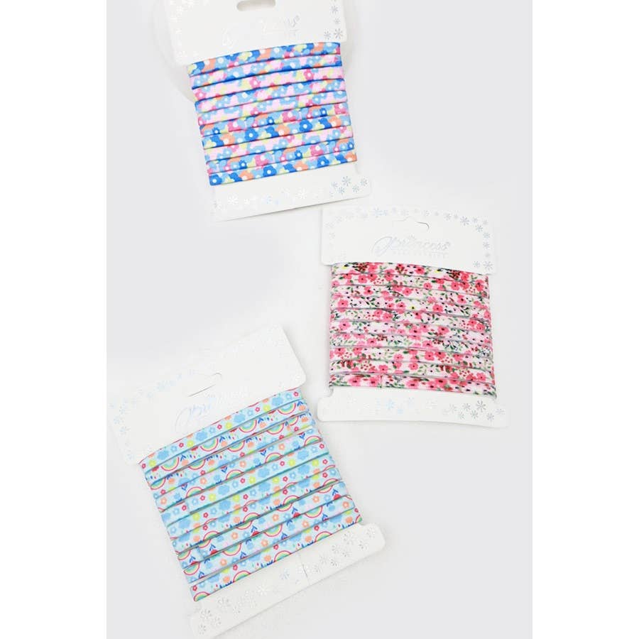 Flower Seamless Nylon Elastic Hair Ties