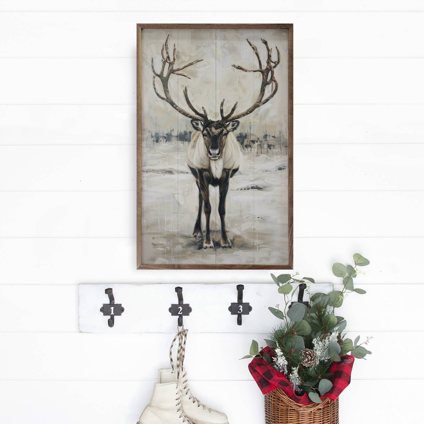 Wild Reindeer IV By Petals Prints Design: 5 x 8 x 1.5