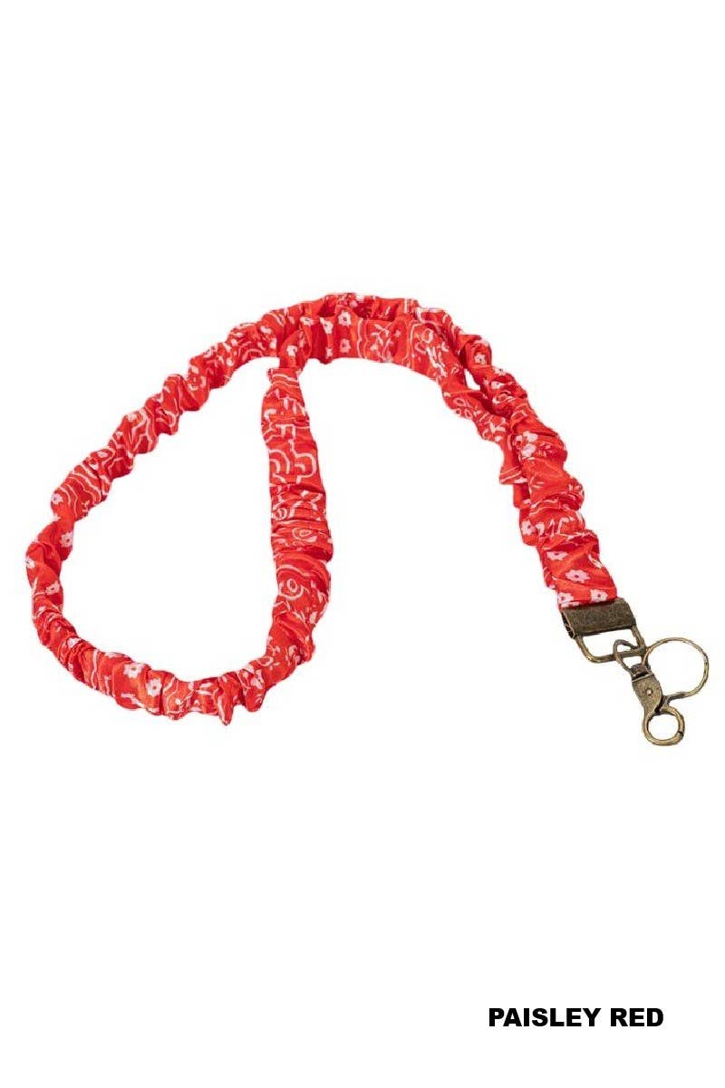 Trendy Scrunchie Lanyard: CHECKERED BLACK