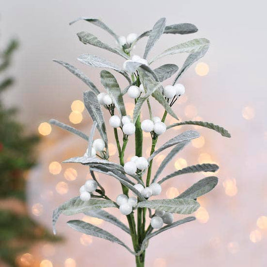 Artificial Mistletoe Stem for Christmas Holiday Decorations