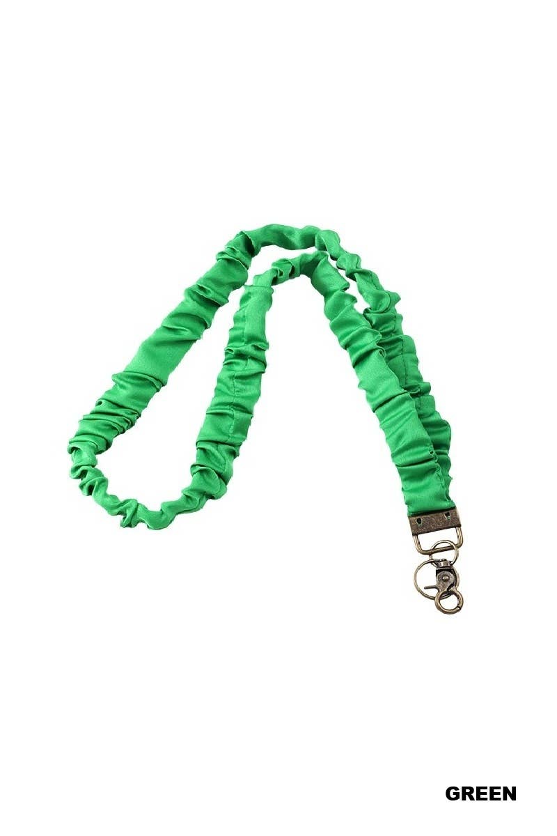 Trendy Scrunchie Lanyard: CHECKERED BLACK