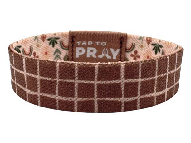 Tap To Pray™ Wristbands - Prairie &  Plaid: Medium