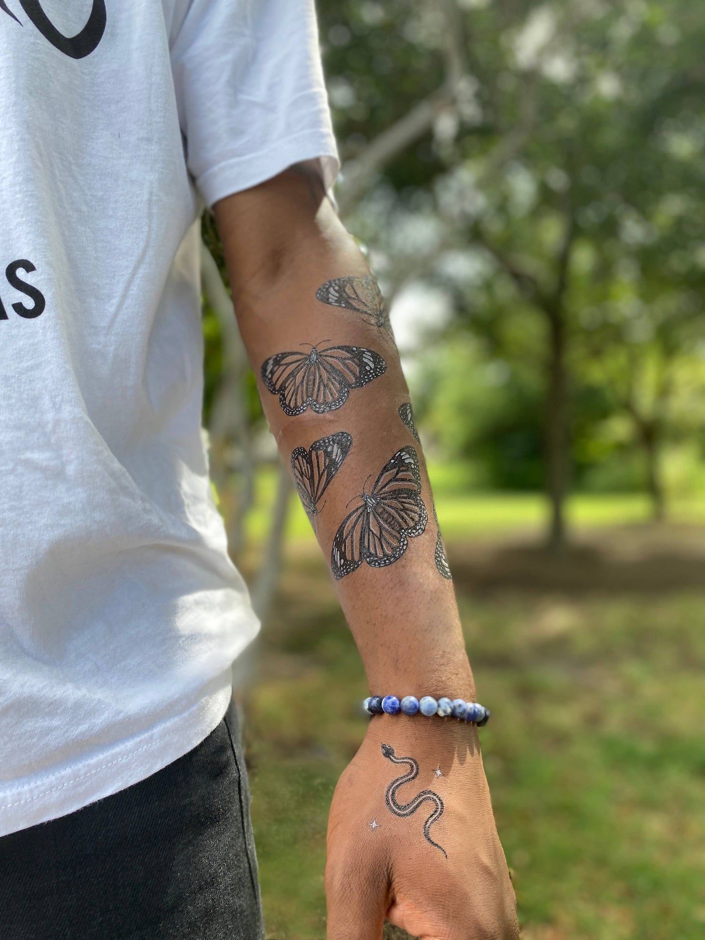 Monarch Butterfly Temporary Tattoo: 1-Pack