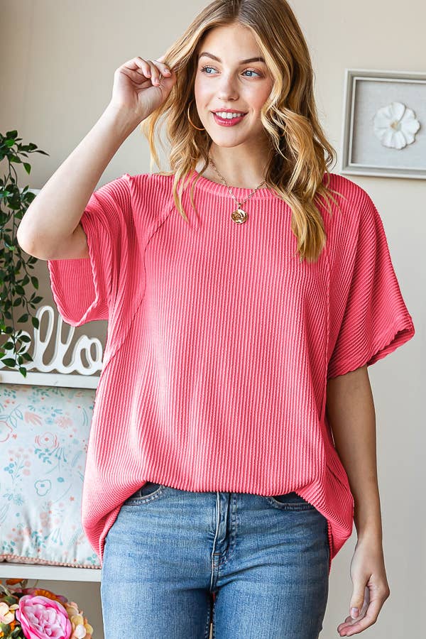 URBAN RIBBED TOP: LAVENDER