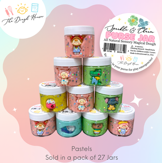 Sparkle and Charm Purse Jars, Pastel