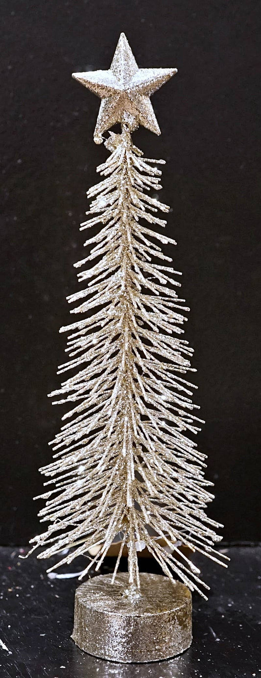 10in Glitter Mini country Needle Pine Tree