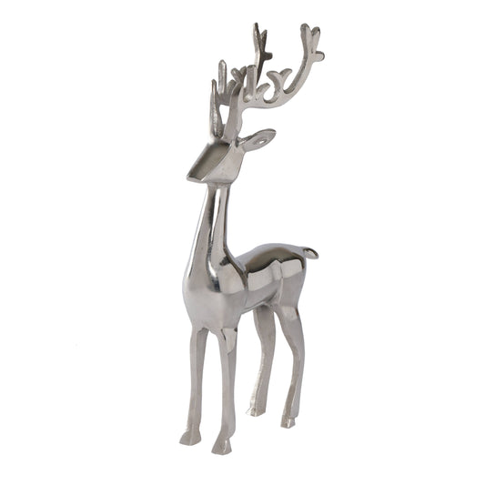 13"Silver Metal Reindeer