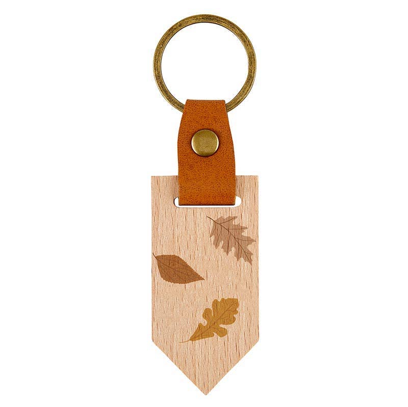 Wood Keychain - Love Fall