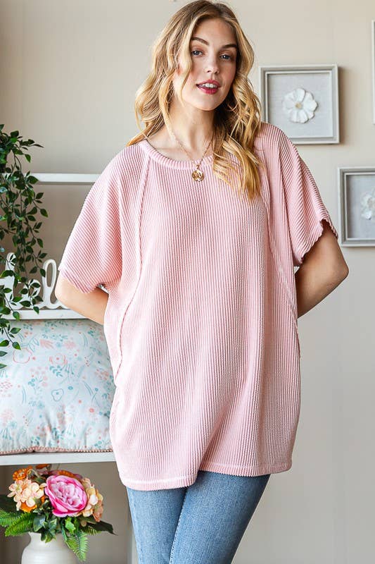 URBAN RIBBED TOP: LAVENDER