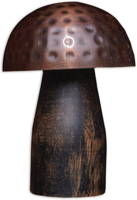 Metal Mushroom 4.5": Wood & Metal / 2.5" x 2.5" x 4.5"
