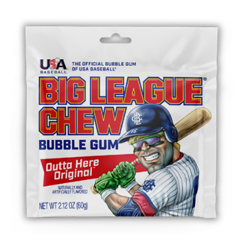 Big League Chew Outta Here Original Gum, 12ct Pouches