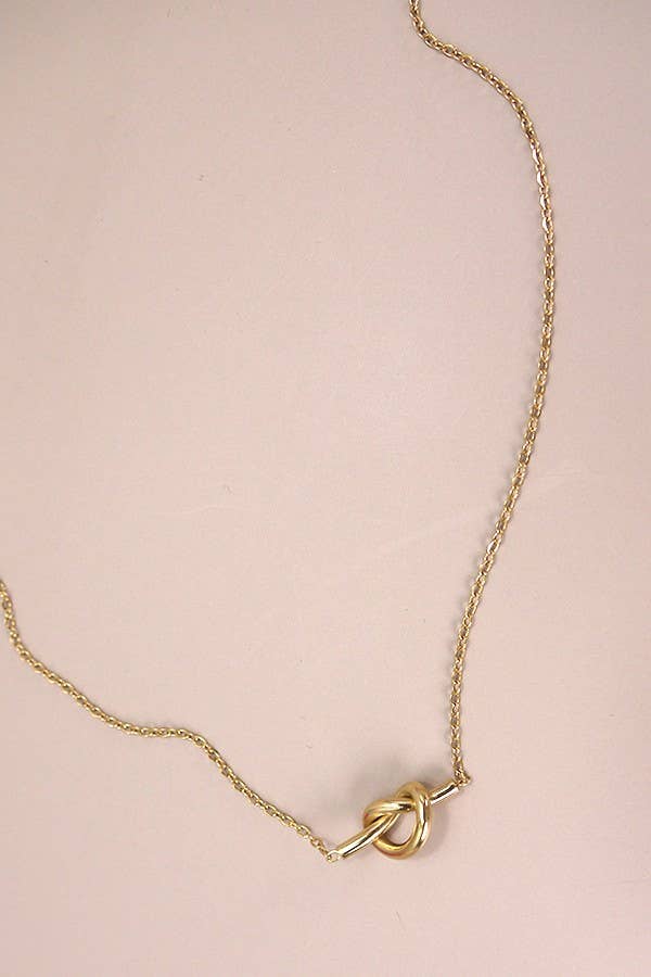 KNOTTED NECKLACE | 40NK337: Gold