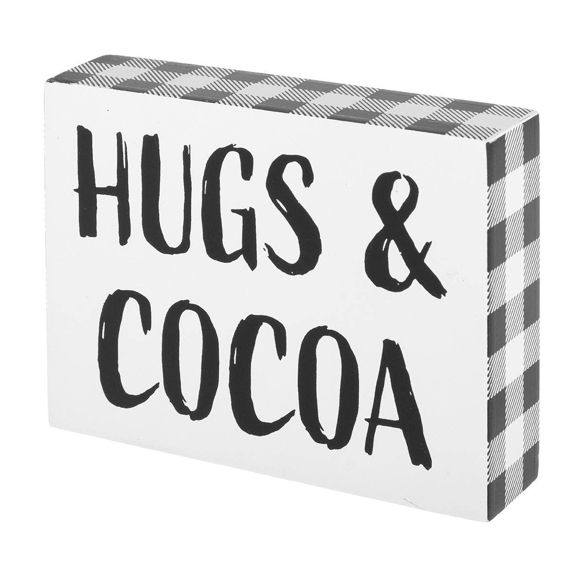 Hugs & Cocoa BW Christmas Block