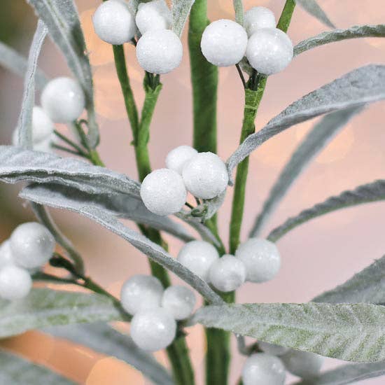 Artificial Mistletoe Stem for Christmas Holiday Decorations