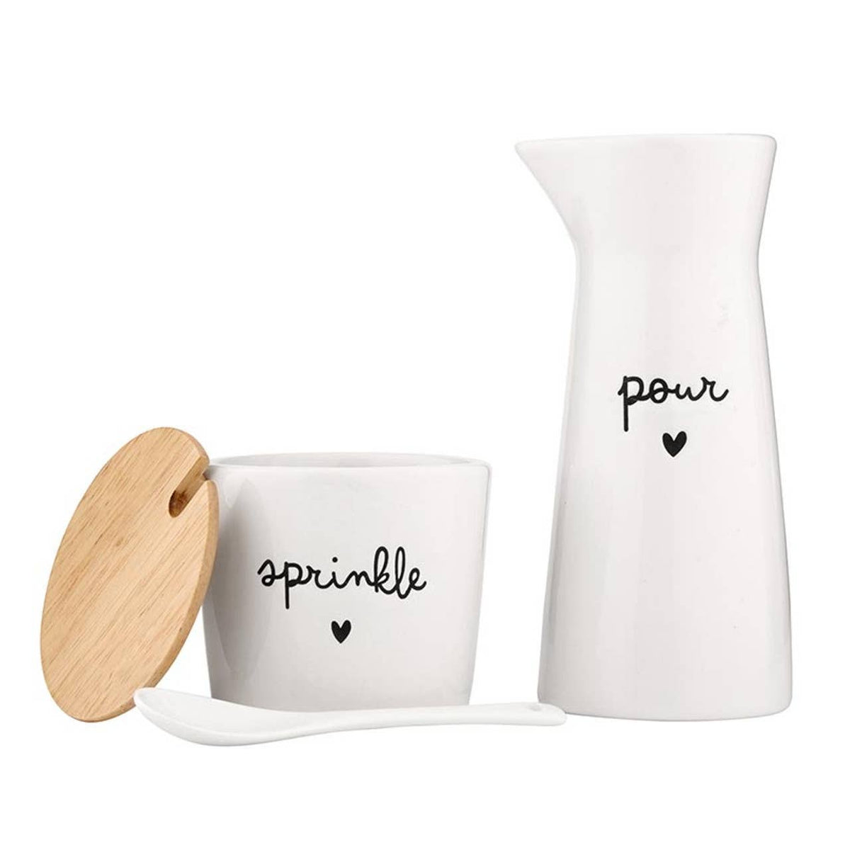 Ceramic Creamer + Sugar - Set of 2: Material