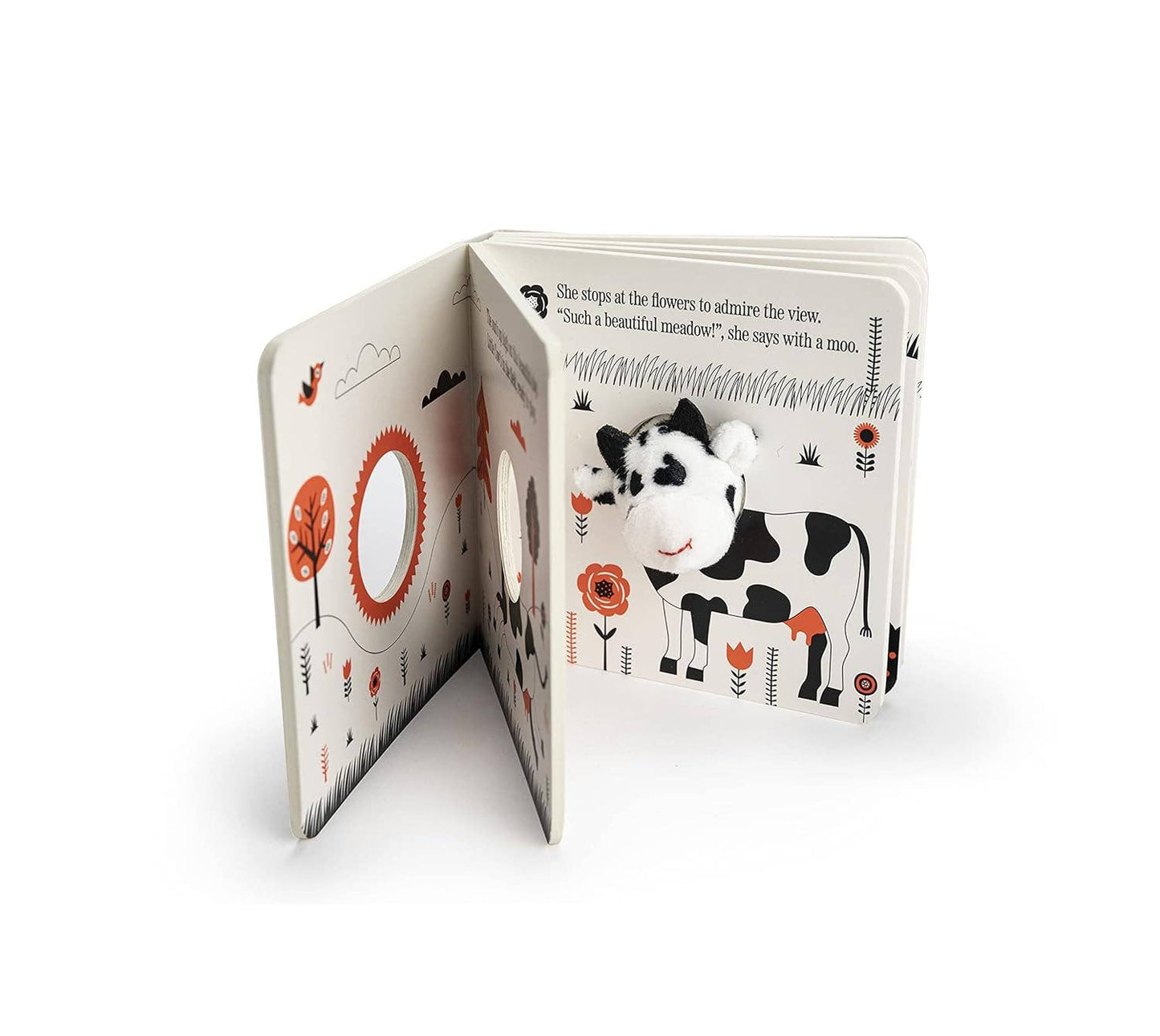 Little Cow Finger Puppet Board Book with High Contrast Art