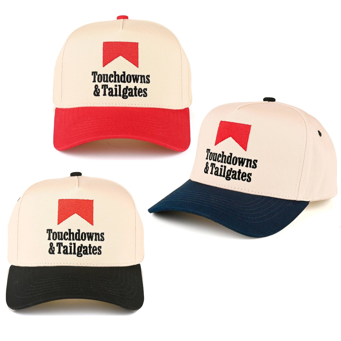 C.C TOUCHDOWNS TAILGATES Letter Trucker Cap: Black