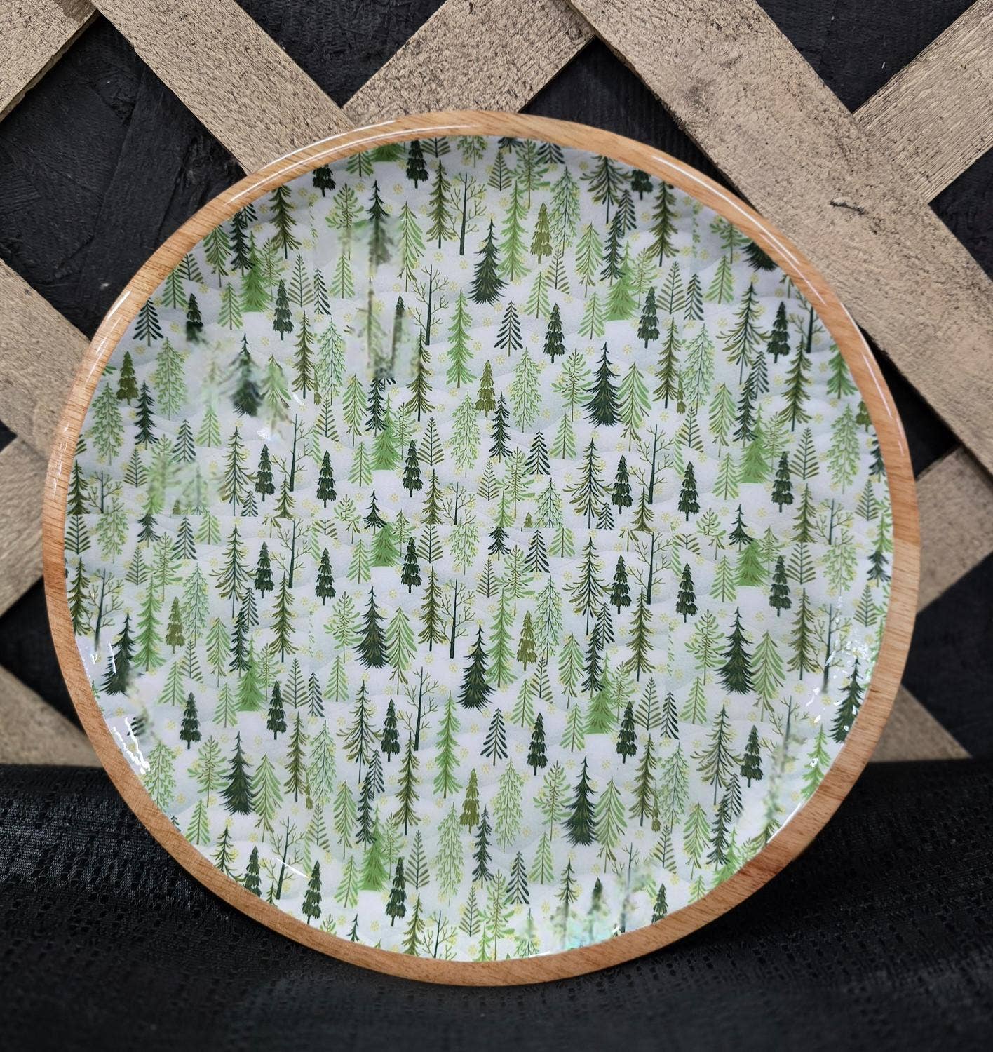 Christmas Tree Platter 10in