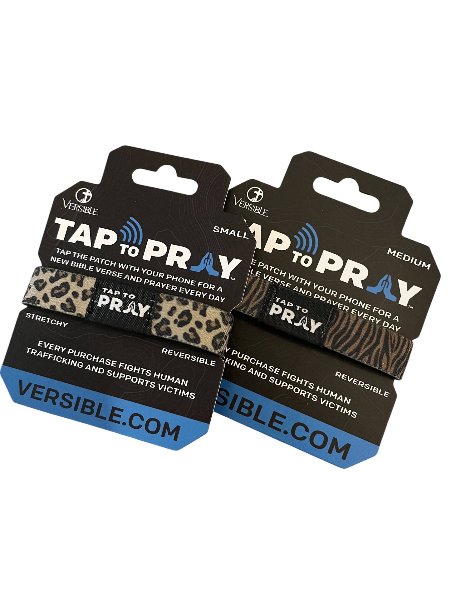 Tap To Pray™ Wristbands - Safari Leopard: Medium