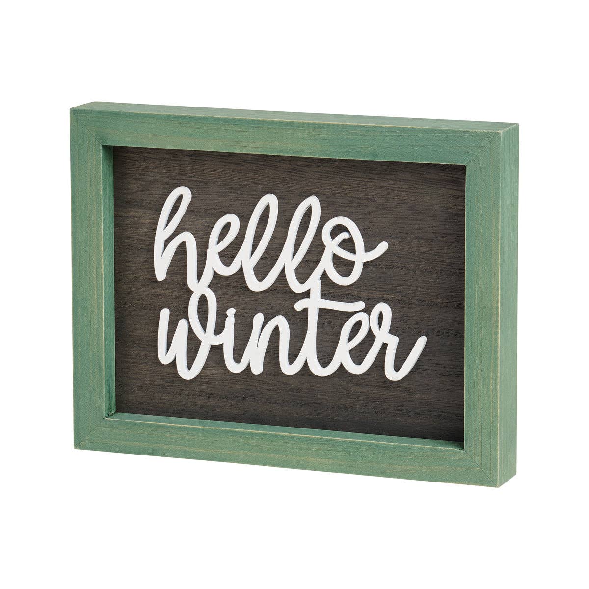 Hello Winter Christmas Framed Sign