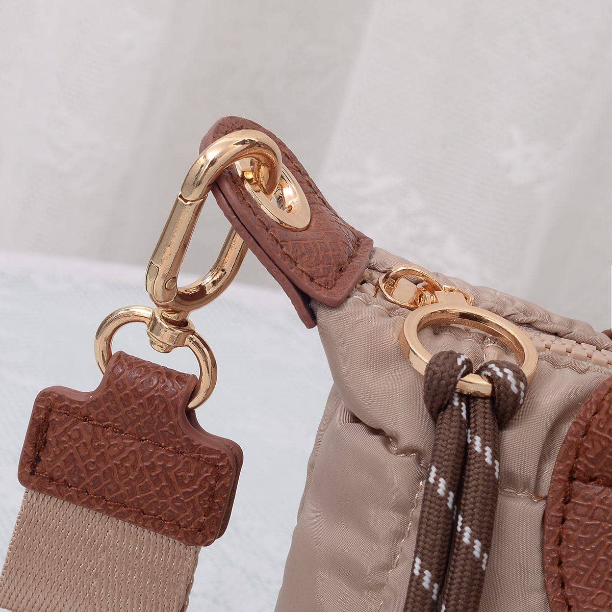QP782 Quilted Puffer Satchel/Crossbody Bag: Kelly Green