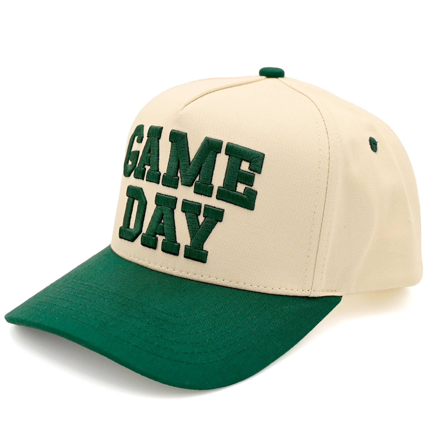 C.C GAME DAY Embroidered Cotton Baseball Cap: Black
