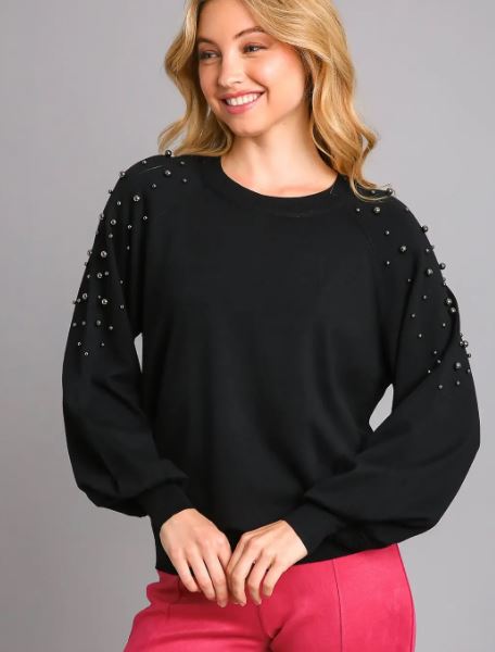 "Eloise" Pearl Detail Sweater