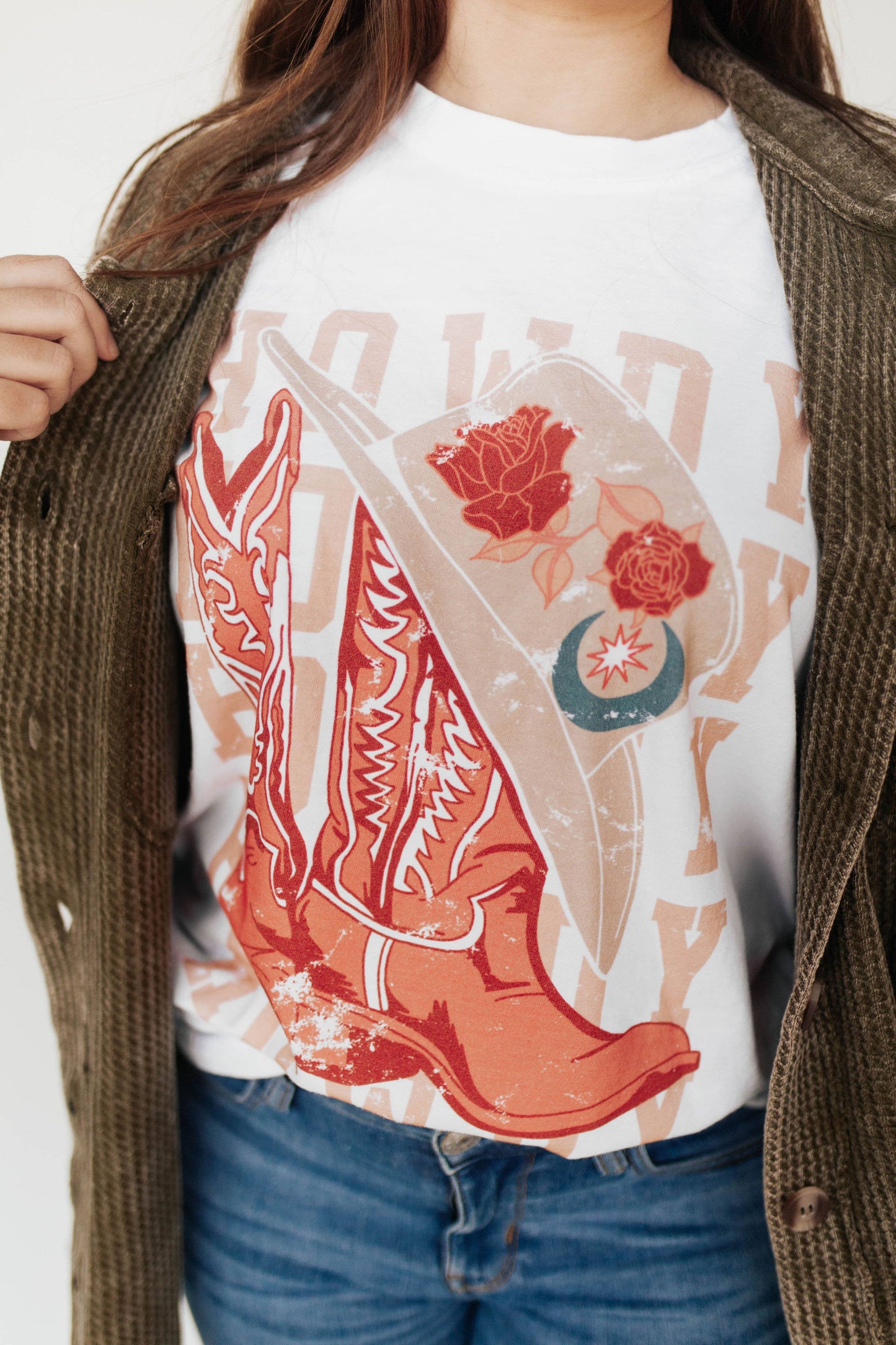 "Howdy" Cowboy Boots  Graphic Tee